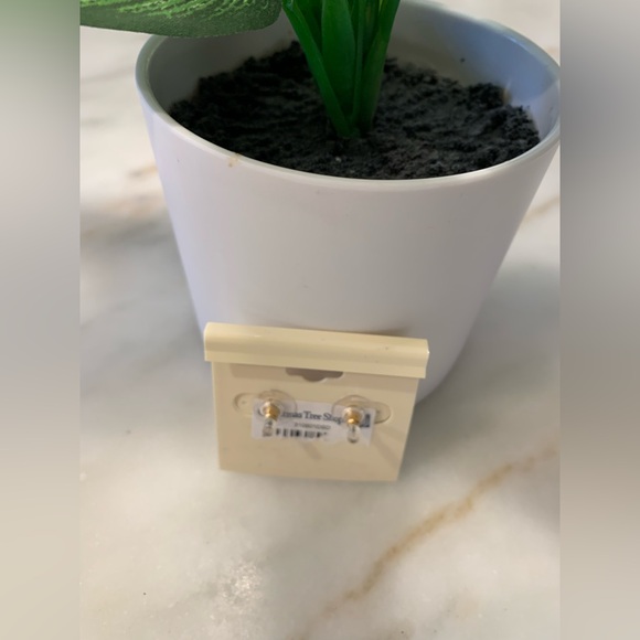 NWT Orange Triangle Shaped Stud Earrings - Picture 2 of 4